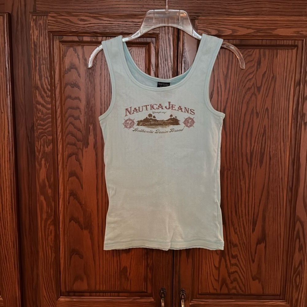 Nautica Jeans Company tank top. Light aqua. Wore 1-2 times. EUC. Size Small
